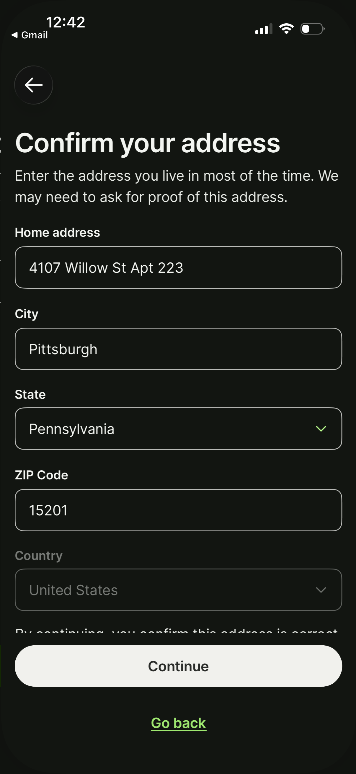 wise modal screenshot